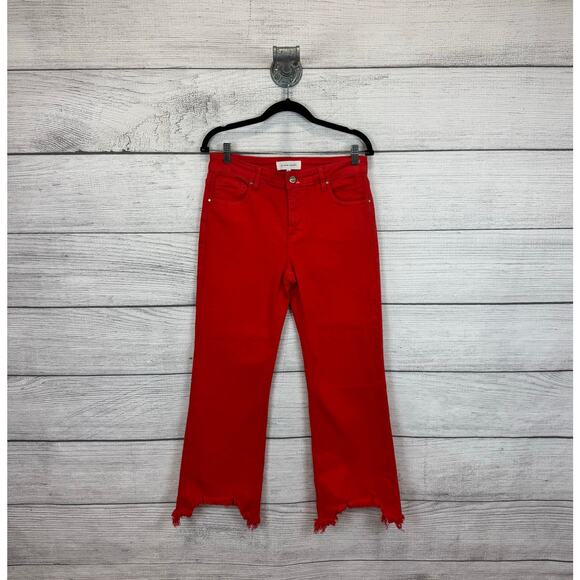 Vibrant Red Straight Leg Jeans - Picture 1 of 11